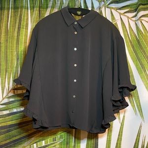 Black Button Up, XL, Forever 21